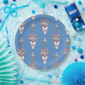Assiettes En Carton Flower & Perfume Bouquet Bundle on blue (Fête)