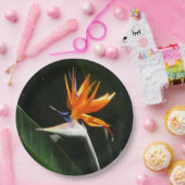 Assiettes En Carton Flower tropical orange paradise (Fête)