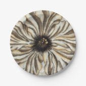 Assiettes En Carton Flowerhead Fresco sur Tan Arrière - plan (Devant)
