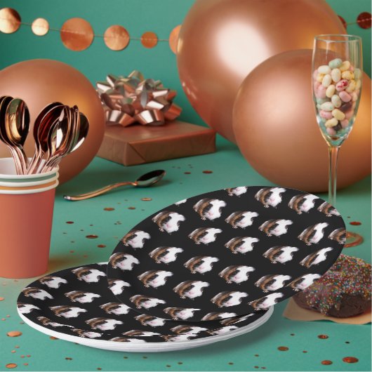 Assiettes En Carton Fluffeux Tortoiseshell Poiges, Plaques en papier (Multi)