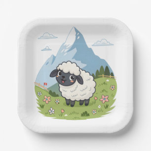 Assiettes En Carton Fluffiest Lawn Mower - Adorable Blacknose Sheep