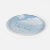 Assiettes En Carton Fluffy Clouds Baby shower Raindrops (Angle)