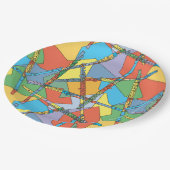 Assiettes En Carton Flûtes Abstraites (Angle)