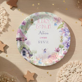 Assiettes En Carton Flutter et tourbillon Fairy garden aquarelle anniv