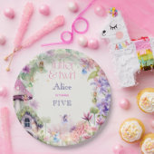 Assiettes En Carton Flutter et tourbillon Fairy garden aquarelle anniv (Fête)