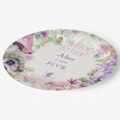 Assiettes En Carton Flutter et tourbillon Fairy garden aquarelle anniv (Angle)