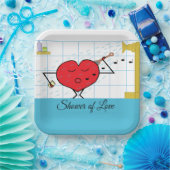 Assiettes En Carton Flux d'amour de douche : Fête nuptiale (Fête)