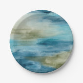 Assiettes En Carton Flux océanique II (Devant)