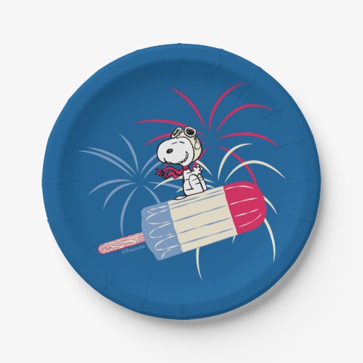Assiettes En Carton Flying Ace Snoopy on Ice Pop (Devant)