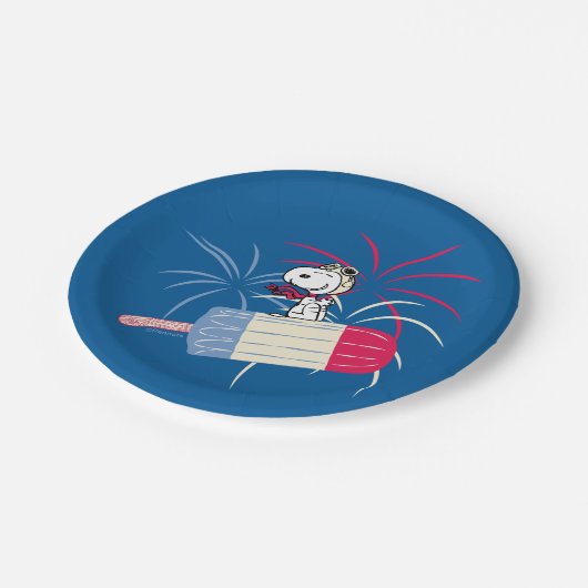 Assiettes En Carton Flying Ace Snoopy on Ice Pop (Angle)