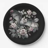 Assiettes En Carton Flying Bat Halloween (Devant)