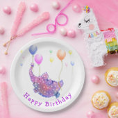 Assiettes En Carton Flying Elephant Plaques de papier d'anniversaire d (Fête)