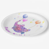 Assiettes En Carton Flying Elephant Plaques de papier d'anniversaire d (Angle)