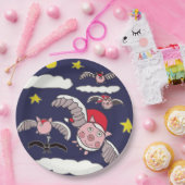 Assiettes En Carton Flying Santa Pig (Fête)