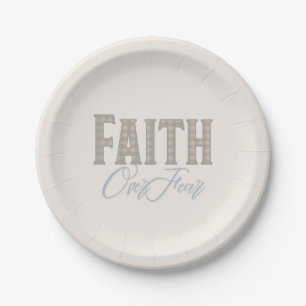Assiettes En Carton Foi au-delà de la peur Conception de typographie c
