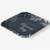 Assiettes En Carton Foil Branches de Noël Plaque de papier (Angulaire)