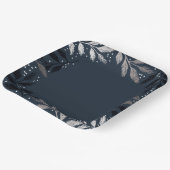 Assiettes En Carton Foil Branches fête de Noël (Angulaire)