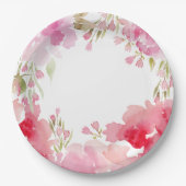 Assiettes En Carton Foliage aquarelle (Devant)