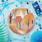 Assiettes En Carton Foliage automne (Fête)