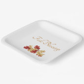 Assiettes En Carton Foliage d'automne de Thanksgiving Rustique (Angulaire)