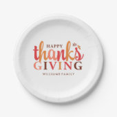Assiettes En Carton Foliage d'automne Fête d'action de grâce (Devant)