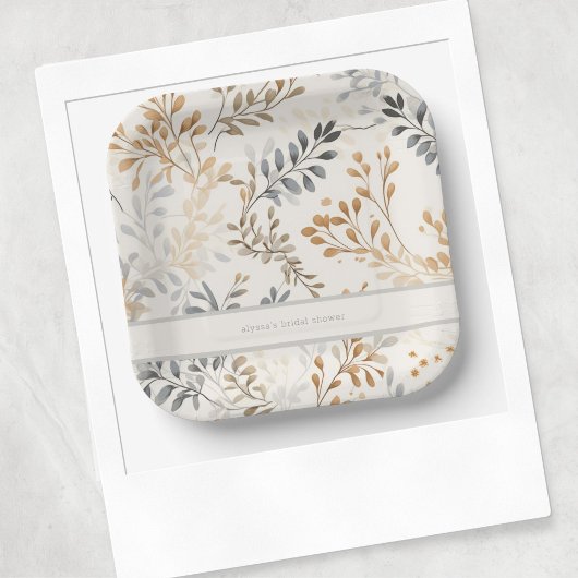 Assiettes En Carton Foliage d'automne moderne