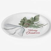 Assiettes En Carton Folithe de Noël aquarelle (Angle)