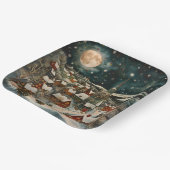 Assiettes En Carton Folk Winter Village (Angulaire)