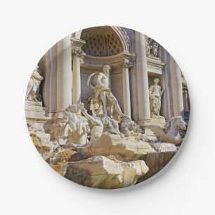 Assiettes En Carton Fontaine de Trevi Rome Photographie