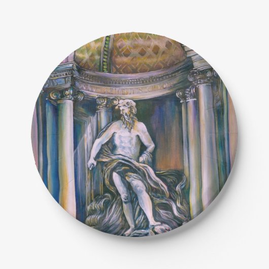 Assiettes En Carton Fontana Di Trevi, Roma (Devant)