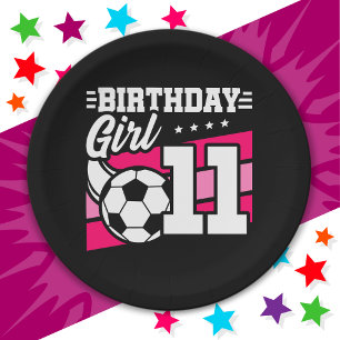 Assiettes En Carton Football 11 ans Football 11e anniversaire fille