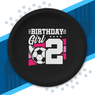 Assiettes En Carton Football Anniversaire - Fille de 2 ans - 2ème Anni
