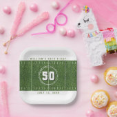 Assiettes En Carton Football Field 50th Birthday Party 50 Yard Line (Fête)