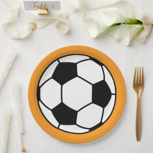 Assiettes En Carton Football pour enfants Fête d'anniversaire