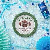 Assiettes En Carton Football Première année en bas fête d'anniversaire (Fête)