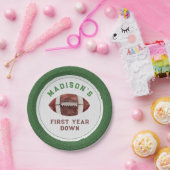 Assiettes En Carton Football Première année en bas fête d'anniversaire (Fête)