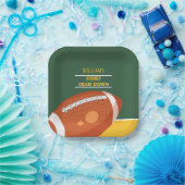 Assiettes En Carton Football Rétro Première année en bas Anniversaire (Fête)