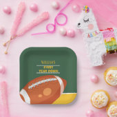 Assiettes En Carton Football Rétro Première année en bas Anniversaire (Fête)