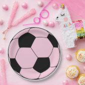 Assiettes En Carton Football rose (Fête)