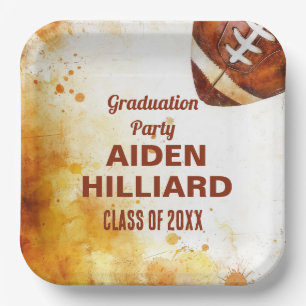 Assiettes En Carton Football Thème Graduation Party
