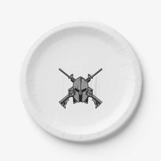 Assiettes En Carton Force militaire (Devant)