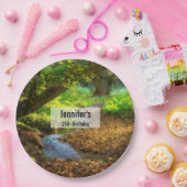 Assiettes En Carton Forest Creek Belle nature Photo Anniversaire (Fête)