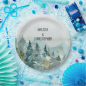 Assiettes En Carton Forest Wonder Rustic Pine Mariage (Fête)