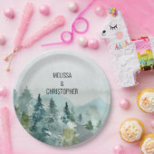 Assiettes En Carton Forest Wonder Rustic Pine Mariage (Fête)