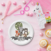 Assiettes En Carton Forêt à thème Animaux forestiers (Fête)
