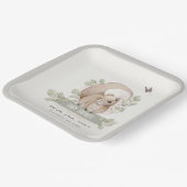 Assiettes En Carton Forêt boisée mignonne Baby shower d'écureuil flora (Angulaire)