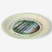 Assiettes En Carton Forêt d'aquarelle Muir Quote (Angle)