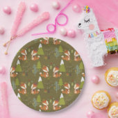 Assiettes En Carton Forêt de bois mite (Fête)