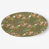 Assiettes En Carton Forêt de bois mite (Angle)