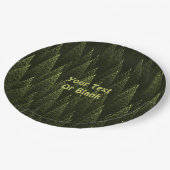 Assiettes En Carton Forêt de conifères fractale (Angle)